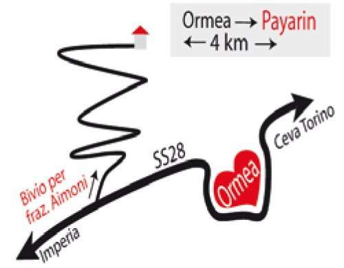 mappa albergo bar ristorante payarin aimoni